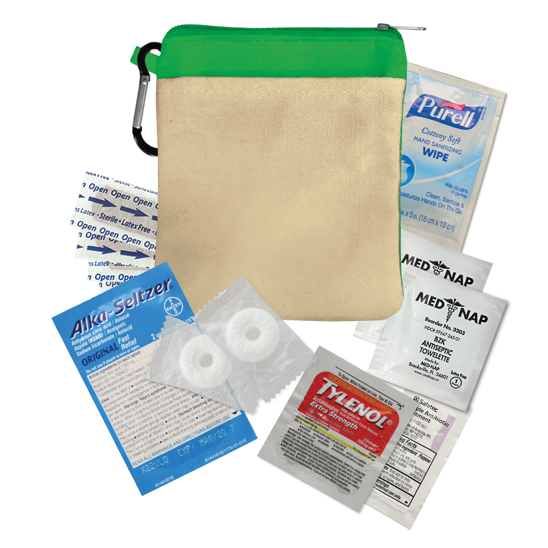 Garyline® New Recovery Zipper Pouch First Aid Kit – 12 Piece